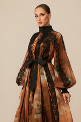 Alluring Glam Lace Panel Midi Dress Alluring Glam Lace Panel Midi Dress