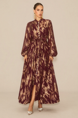 Aitana Metallic Print Maxi Dress Aitana Metallic Print Maxi Dress