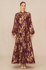 Aitana Metallic Print Maxi Dress Aitana Metallic Print Maxi Dress