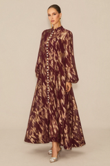 Aitana Metallic Print Maxi Dress Aitana Metallic Print Maxi Dress