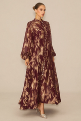 Aitana Metallic Print Maxi Dress Aitana Metallic Print Maxi Dress