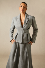 Georgia Lapel Blazer Midi Skirt Set Georgia Lapel Blazer Midi Skirt Set