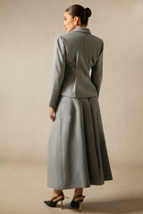 Georgia Lapel Blazer Midi Skirt Set Georgia Lapel Blazer Midi Skirt Set