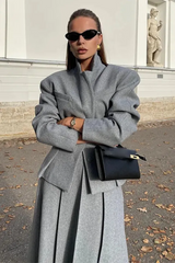 Georgia Lapel Blazer Midi Skirt Set Georgia Lapel Blazer Midi Skirt Set