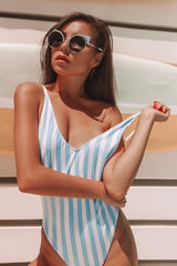 Stripe One Piece Swimsuit - Dress In Beauty Stripe One Piece Swimsuit - Dress In Beauty