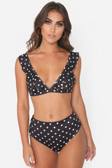 Polka Dot High Waist Ruffle Bikini - Dress In Beauty Polka Dot High Waist Ruffle Bikini - Dress In Beauty