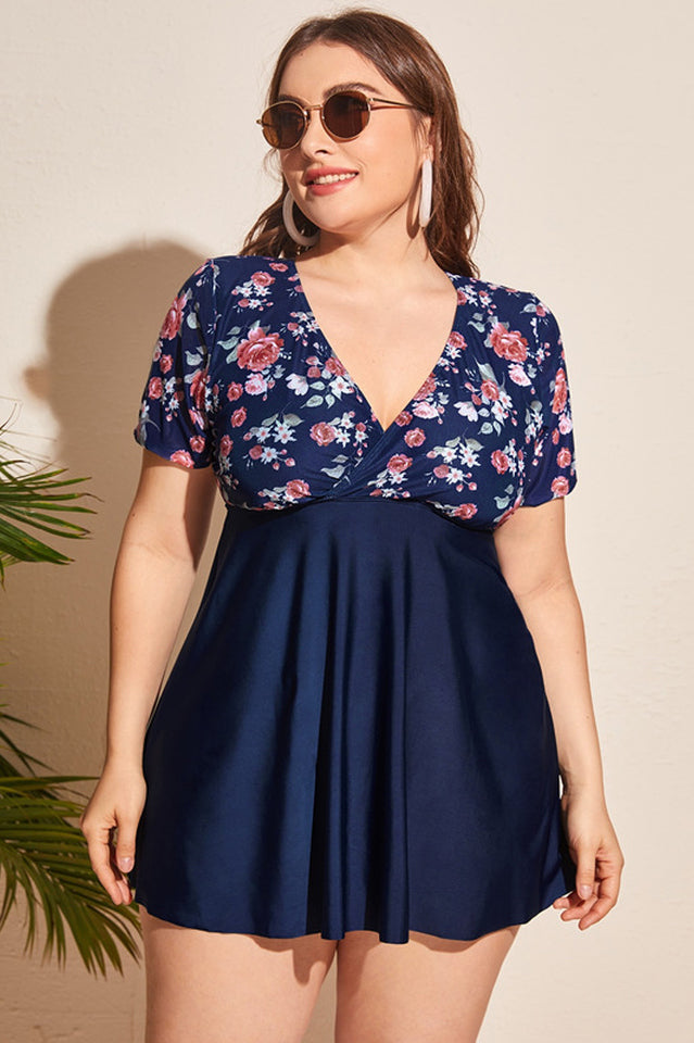 Floral Print Swim Dress With Shorts | Dress In Beauty Floral Print Swim Dress With Shorts | Dress In Beauty