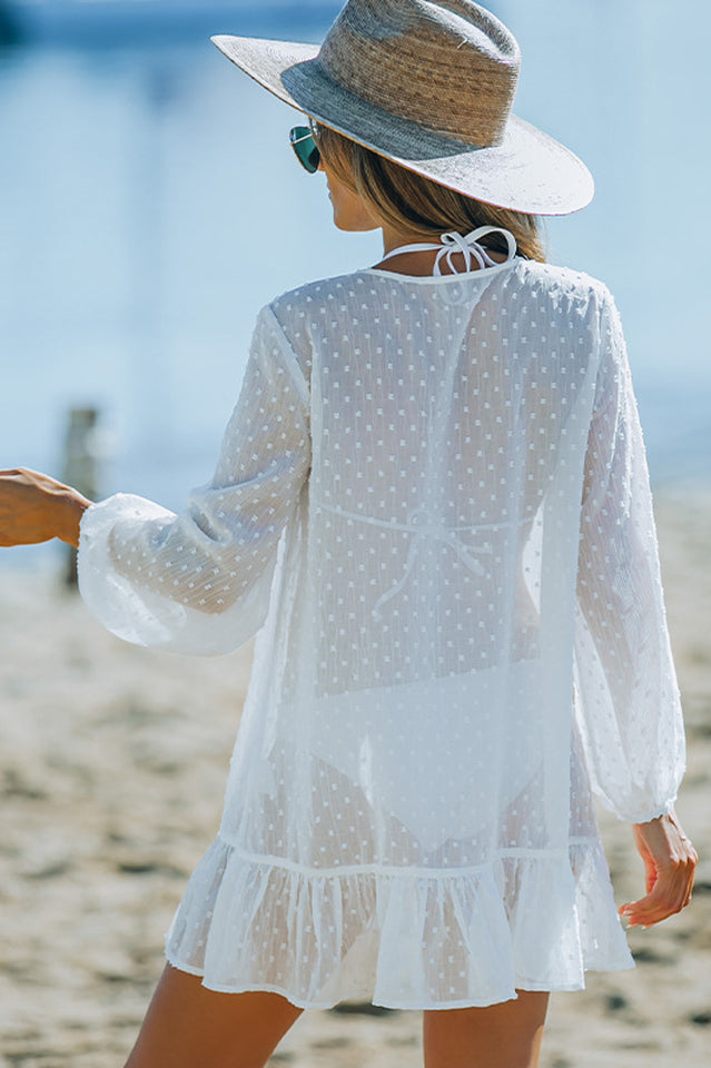 Swiss Dot Crochet Beach Cover Up | Dress In Beauty Swiss Dot Crochet Beach Cover Up | Dress In Beauty