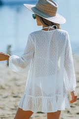 Swiss Dot Crochet Beach Cover Up | Dress In Beauty Swiss Dot Crochet Beach Cover Up | Dress In Beauty