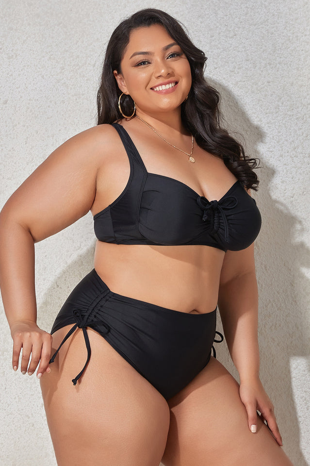 (L-4XL) Floral Adjustable Side Bikini Set | Dress In Beauty (L-4XL) Floral Adjustable Side Bikini Set | Dress In Beauty