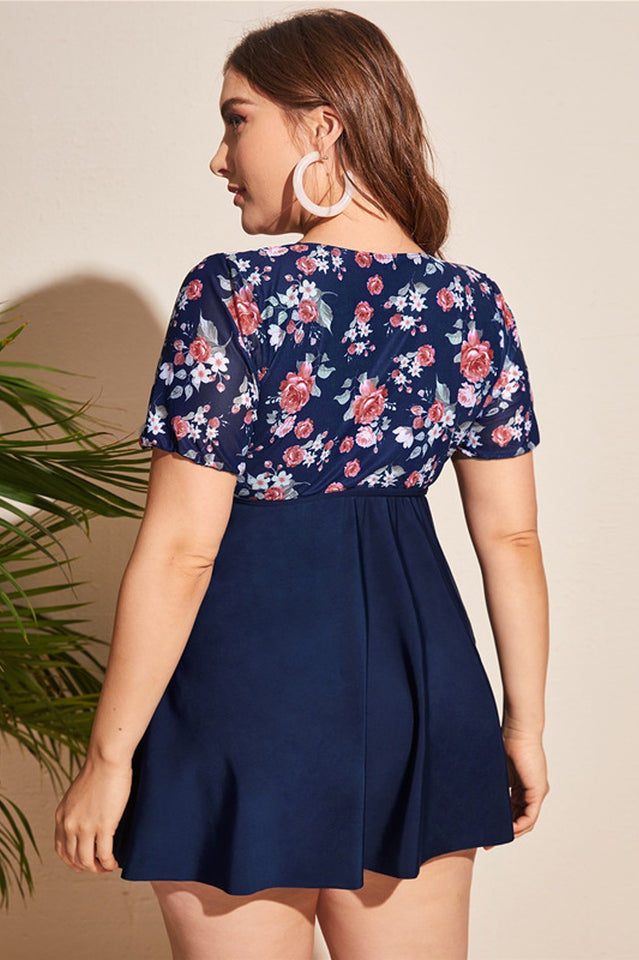 Floral Print Swim Dress With Shorts | Dress In Beauty Floral Print Swim Dress With Shorts | Dress In Beauty