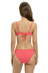 Solid Color Tie Front Bikini Set | Dress In Beauty Solid Color Tie Front Bikini Set | Dress In Beauty