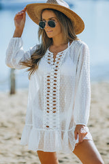 Swiss Dot Crochet Beach Cover Up | Dress In Beauty Swiss Dot Crochet Beach Cover Up | Dress In Beauty