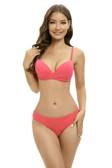 Solid Color Tie Front Bikini Set | Dress In Beauty Solid Color Tie Front Bikini Set | Dress In Beauty