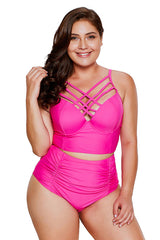 (M-3XL) Cross-Chest Tankini Set | Dress In Beauty (M-3XL) Cross-Chest Tankini Set | Dress In Beauty