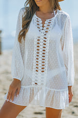 Swiss Dot Crochet Beach Cover Up | Dress In Beauty Swiss Dot Crochet Beach Cover Up | Dress In Beauty