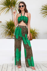 Crimped Top-Pant Printed 2pc Set | Dress In Beauty Crimped Top-Pant Printed 2pc Set | Dress In Beauty