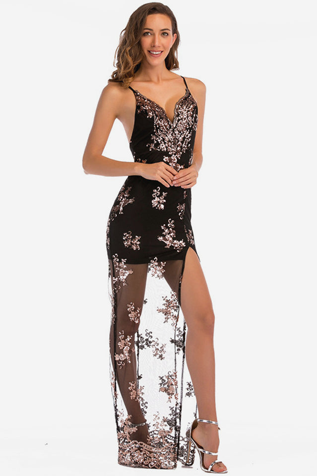 Backless Sequin Party Maxi Dress - Dress In Beauty Backless Sequin Party Maxi Dress - Dress In Beauty