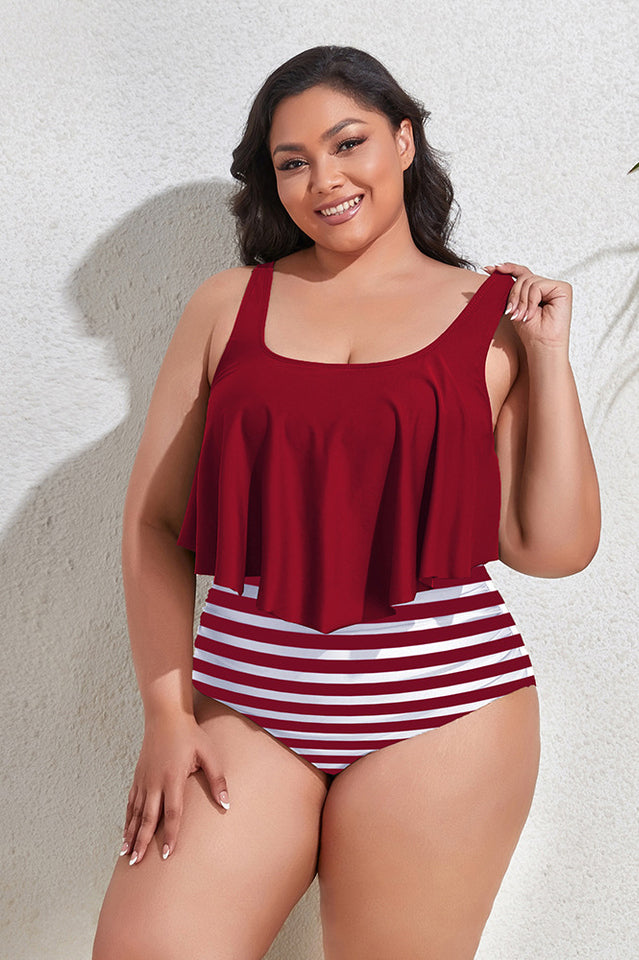 (L-4XL) Floral High Waist Bikini Set | Dress In Beauty (L-4XL) Floral High Waist Bikini Set | Dress In Beauty