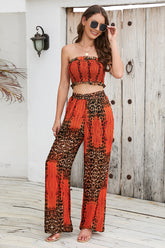 Crimped Top-Pant Printed 2pc Set | Dress In Beauty