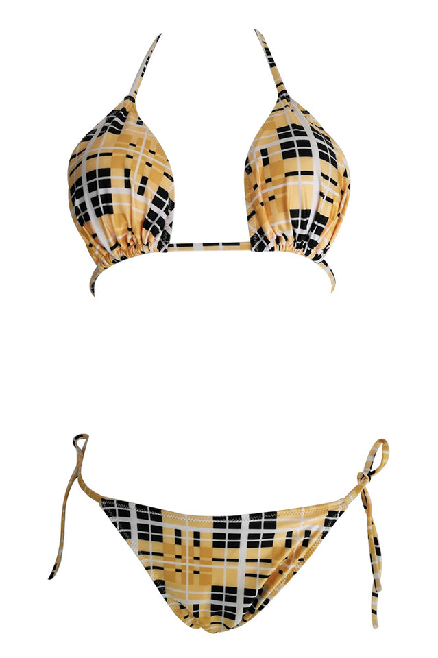 Stripe Print Push Up Brazilian Swimsuit - Dress In Beauty Stripe Print Push Up Brazilian Swimsuit - Dress In Beauty