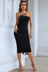 Savina One Shoulder Midi Bandage Dress | Dress In Beauty Savina One Shoulder Midi Bandage Dress | Dress In Beauty