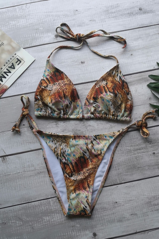 Colorful Print Push Up Brazilian Swimsuit - Dress In Beauty Colorful Print Push Up Brazilian Swimsuit - Dress In Beauty