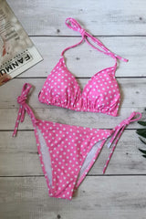 Polka Dot Print Push Up Brazilian Swimsuit - Dress In Beauty Polka Dot Print Push Up Brazilian Swimsuit - Dress In Beauty