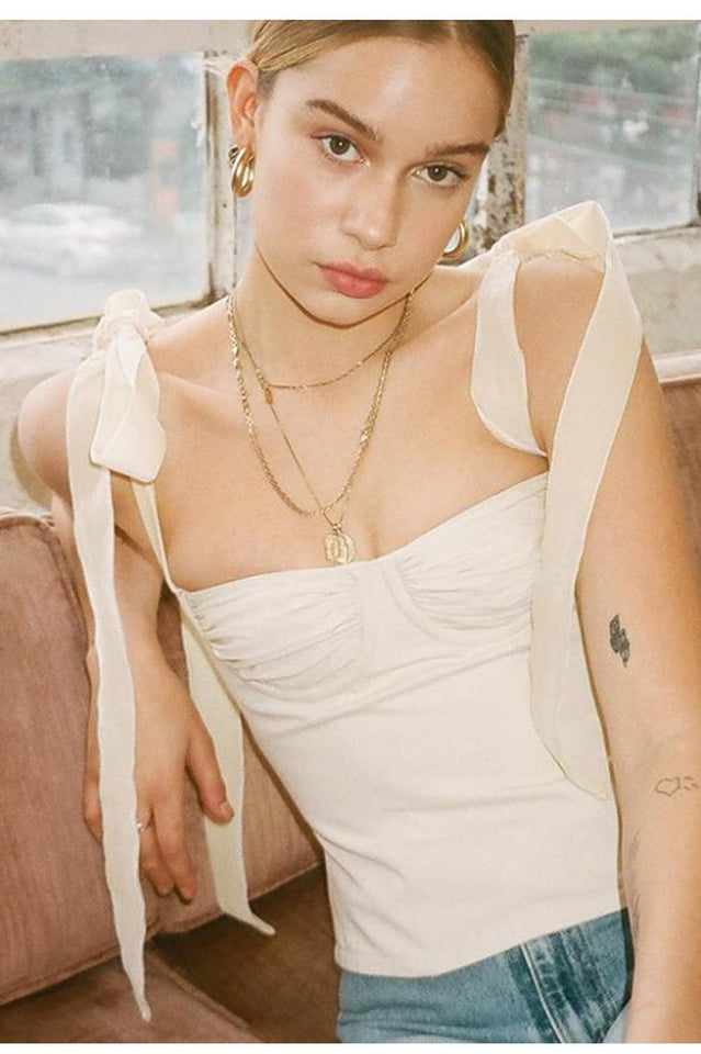 Lace Up White Tank Top - Dress In Beauty Lace Up White Tank Top - Dress In Beauty