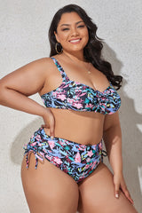 (L-4XL) Floral Adjustable Side Bikini Set | Dress In Beauty (L-4XL) Floral Adjustable Side Bikini Set | Dress In Beauty