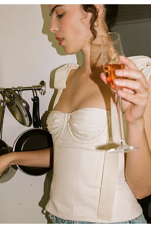 Lace Up White Tank Top - Dress In Beauty Lace Up White Tank Top - Dress In Beauty