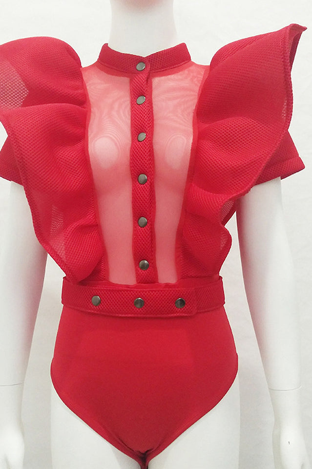 Goth Sissy Party Ruffle Bodysuit - Dress In Beauty Goth Sissy Party Ruffle Bodysuit - Dress In Beauty