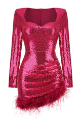 Daria Sequin Feather Mini Dress | Dress In Beauty Daria Sequin Feather Mini Dress | Dress In Beauty