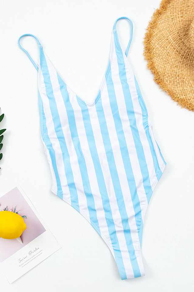Stripe One Piece Swimsuit - Dress In Beauty Stripe One Piece Swimsuit - Dress In Beauty