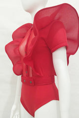 Goth Sissy Party Ruffle Bodysuit - Dress In Beauty Goth Sissy Party Ruffle Bodysuit - Dress In Beauty