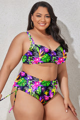 (L-4XL) Floral Adjustable Side Bikini Set | Dress In Beauty (L-4XL) Floral Adjustable Side Bikini Set | Dress In Beauty
