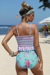 Floral Printed High Waisted Bikini Set - Dress In Beauty Floral Printed High Waisted Bikini Set - Dress In Beauty