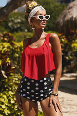 Ruffled High Waist Tankinis - Dress In Beauty Ruffled High Waist Tankinis - Dress In Beauty