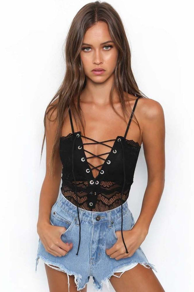 Hollow Out Lace Bodysuit & Lingerie - Dress In Beauty Hollow Out Lace Bodysuit & Lingerie - Dress In Beauty