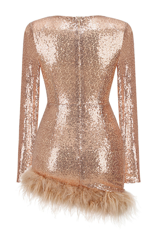 Daria Sequin Feather Mini Dress | Dress In Beauty Daria Sequin Feather Mini Dress | Dress In Beauty