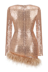 Daria Sequin Feather Mini Dress | Dress In Beauty Daria Sequin Feather Mini Dress | Dress In Beauty