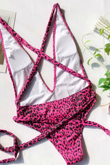 Leopard Criss Cross One Piece Swimwear - Dress In Beauty Leopard Criss Cross One Piece Swimwear - Dress In Beauty