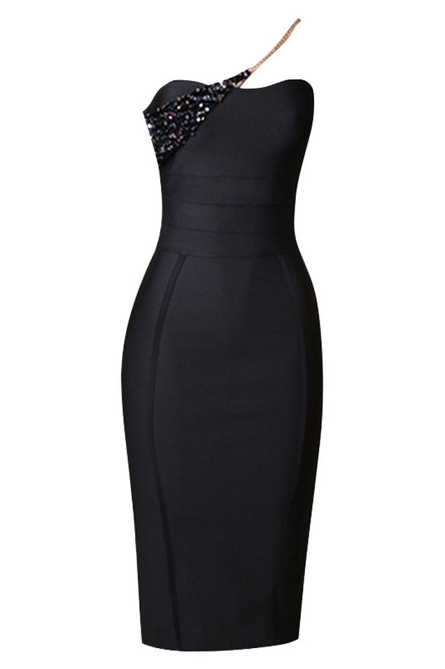 Savina One Shoulder Midi Bandage Dress | Dress In Beauty Savina One Shoulder Midi Bandage Dress | Dress In Beauty