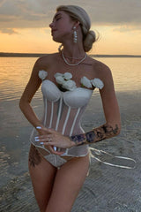 Black Sheer Corset Bustier | Dress In Beauty Black Sheer Corset Bustier | Dress In Beauty