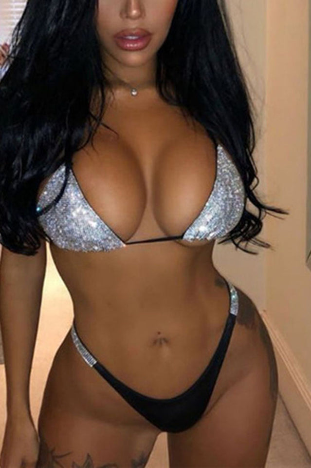 Bandage Rhinestone Bikini Set - Dress In Beauty Bandage Rhinestone Bikini Set - Dress In Beauty