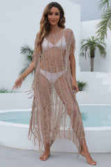 Sexy See Through Tassel Irregular Cover Up | Dress In Beauty Sexy See Through Tassel Irregular Cover Up | Dress In Beauty