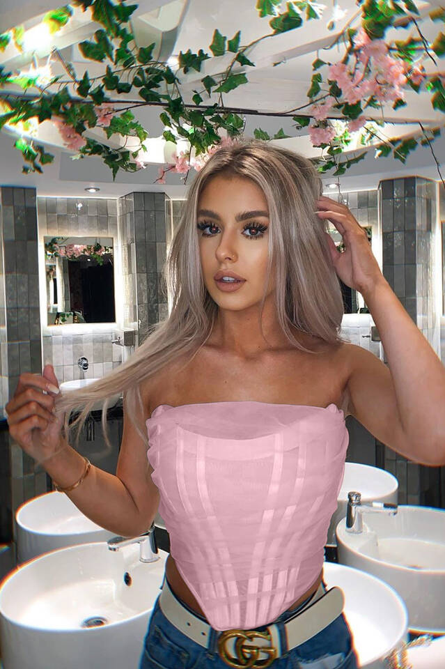 Mesh Boned Corset Top - Dress In Beauty Mesh Boned Corset Top - Dress In Beauty