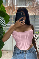 Mesh Boned Corset Top - Dress In Beauty Mesh Boned Corset Top - Dress In Beauty
