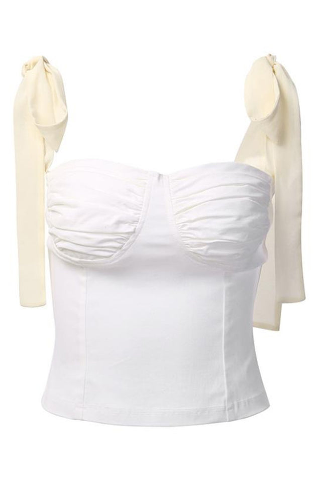 Lace Up White Tank Top - Dress In Beauty Lace Up White Tank Top - Dress In Beauty