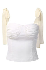 Lace Up White Tank Top - Dress In Beauty Lace Up White Tank Top - Dress In Beauty